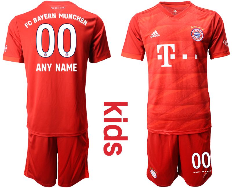 Youth 2019-2020 club Bayern Munich home customized red Soccer Jerseys->customized soccer jersey->Custom Jersey